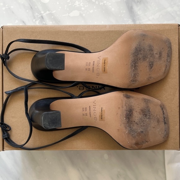 VINCE Leather Heel Sandals in US 8 - Picture 9 of 9